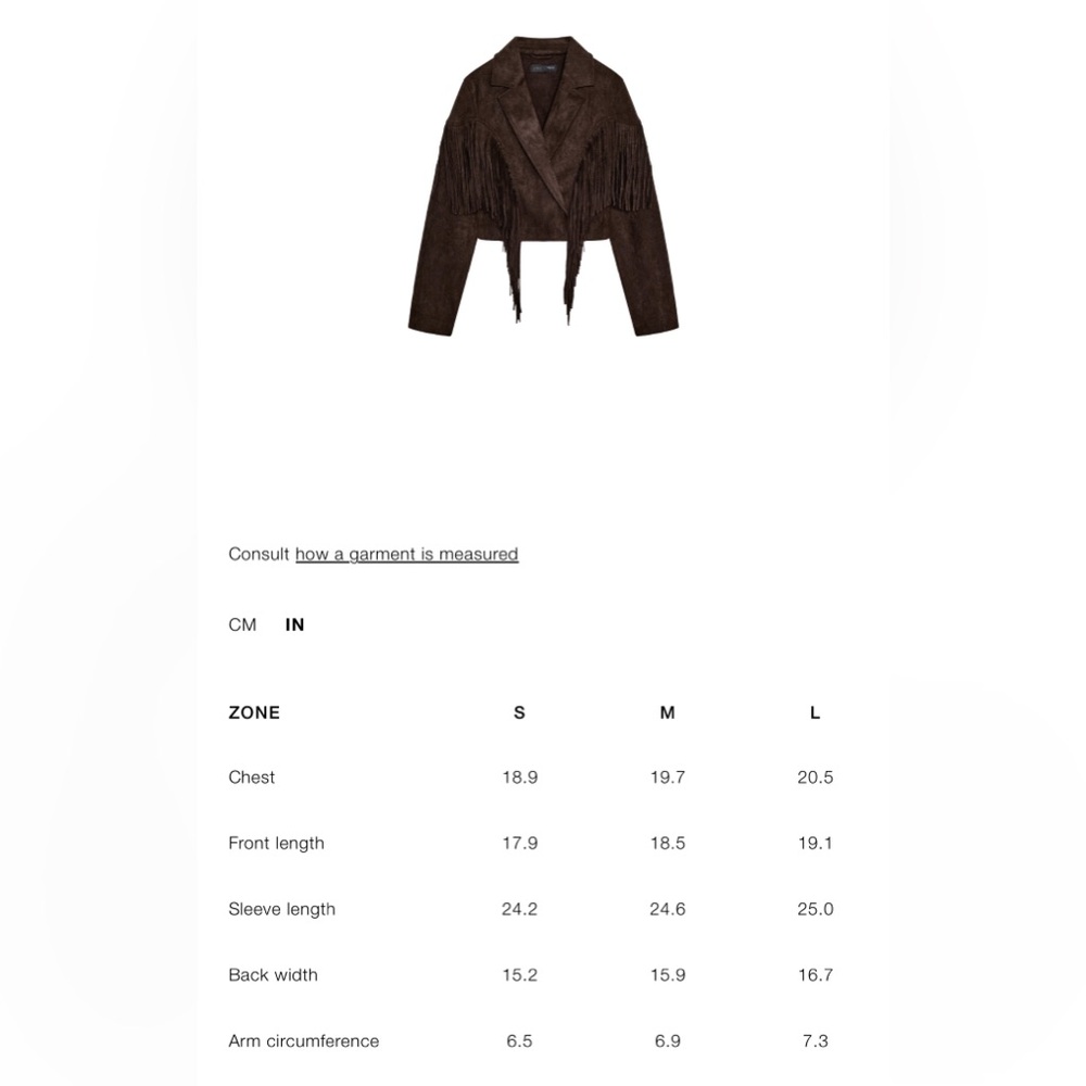 ZARA FAUX SUEDE FRINGED JACKET - Picture 15 of 16